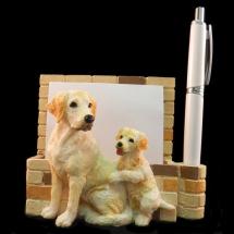 Labrador Yellow Note Holder With Pencil