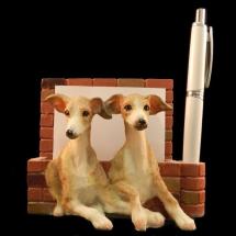 Italian Greyhound Note Holder With Pencil