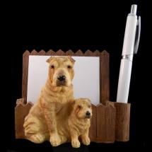 Shar Pei Fawn Note Holder With Pencil