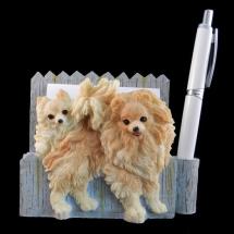 Pomeranian Note Holder With Pencil