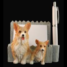 Welsh Corgi Note Holder With Pencil