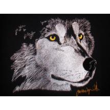 Wolf Head Embroided Sweatshirt