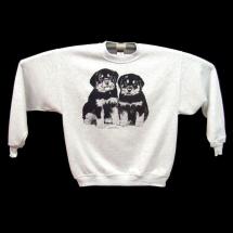Rottweiler Puppies Sweatshirt Front And Back