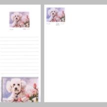 Poodle White Notepad Gift Pack