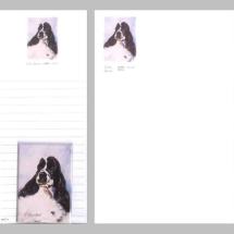 American Cocker Spaniel Black And White Notepad Gift Pack