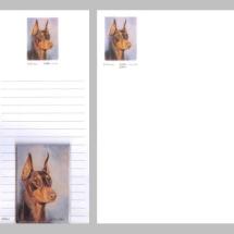 Dobermann Red Cropped Ears Notepad Gift Pack