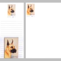 Great Dane Cropped Ears Notepad Gift Pack