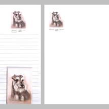 Schnauzer Natural Ears Notepad Gift Pack