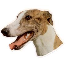 Greyhound Brindle Sticker Head