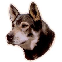 Norwegian Elkhound Sticker Head