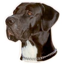 Great Dane Black And White Uncropped Head Sticker