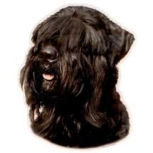 Russian Terrier Black Sticker Head