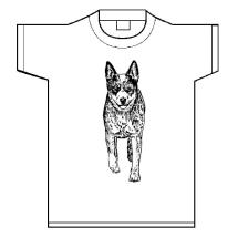 T-Shirt White Australian Cattle Dog