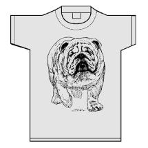 T-Shirt Grey English Bulldog
