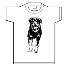 T-Shirt White Rottweiler