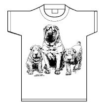 T-Shirt White Shar Pei Puppies
