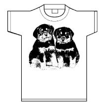 T-Shirt White Rottweiler Puppies