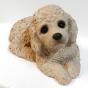 Poodle Cream Pup Figurine