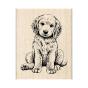 Golden Retriever Puppy Rubber Stamp