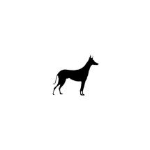 Mini Tampon Silhouette Chien Des Pharaons
