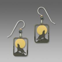 Boucles D'Oreilles Wolf With Moon
