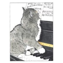 Carte Postale Kitty Tunes