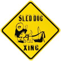 Plaque Sled Dog Crossing