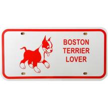 Plaque De Voiture Boston Terrier Lover