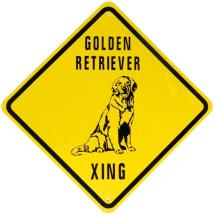 Plaque Golden Retriever Crossing