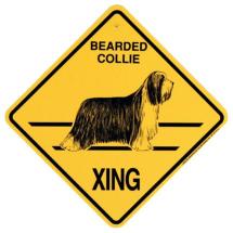 Plaque Crossing Bearded Collie