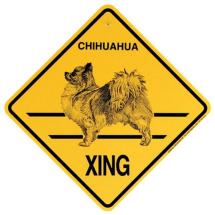 Plaque Crossing Chihuahua Poil Long