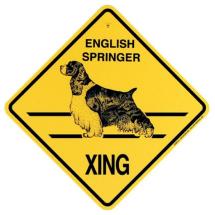 Plaque Crossing English Springer Spaniel