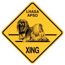 Plaque Crossing Lhassa Apso