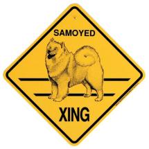 Plaque Crossing Samoyède
