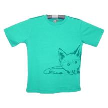 T-Shirt Enfant Petit Loup Turquoise