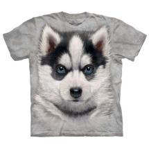 T-Shirt Husky Siberien Puppy Big Face