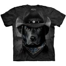 T-Shirt Labrador Noir Cow Boy