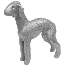 Statuette En Etain Bedlington Terrier