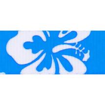 Sangle 25 mm Imprimée Hawaii Bleue