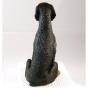 Statuette Dobermann Noir Oreilles Longues