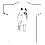 T-Shirt Blanc Norvegian Elkhound